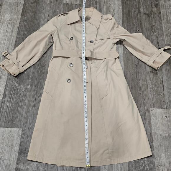 Vintage London Fog Double Breasted Trench Coat Spy Jacket Removable Fleece Liner - Picture 13 of 16